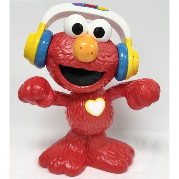 Sesame Street "Let's Dance" ELMO 2017 Hasbro,Headphones Sings, Talks, Dances - Picture 1 of 7